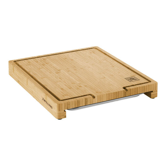 Zwilling BBQ+ Bamboo Cutting Board with Stainless Steel Tray,-1