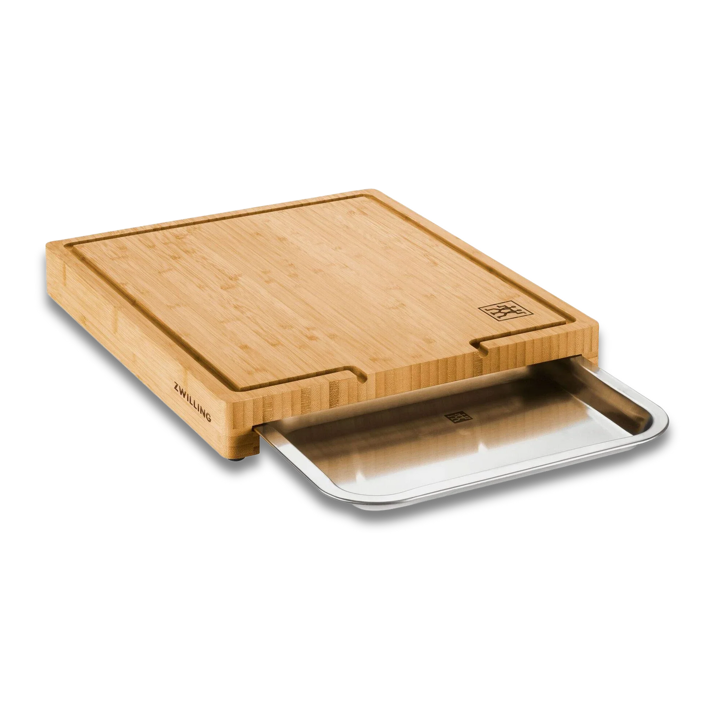 Zwilling BBQ+ Bamboo Cutting Board with Stainless Steel Tray,-0