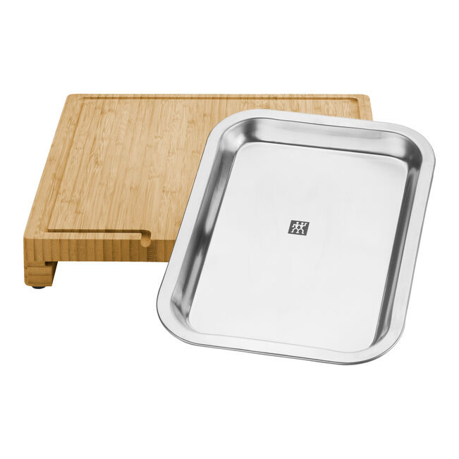 Zwilling BBQ+ Bamboo Cutting Board with Stainless Steel Tray,-2