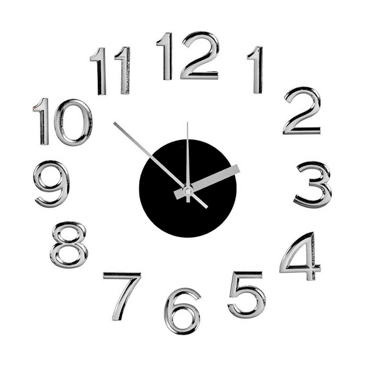 Wall Clock Gift Decor White Silver ABS EVA Ø 35 cm Sticker (6 Units)-0