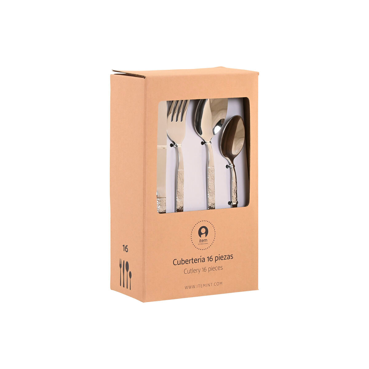 Cutlery Home ESPRIT Silver Stainless steel 15 x 7 x 24 cm 16 Pieces-1