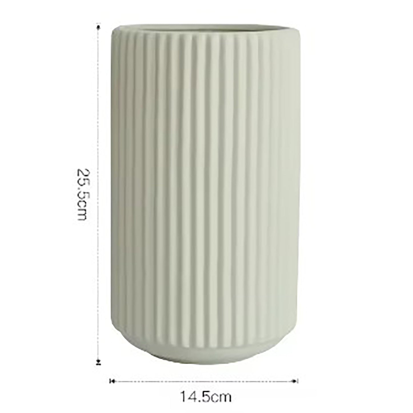 Ribbed Ceramic Vase-Mint-XXL-1