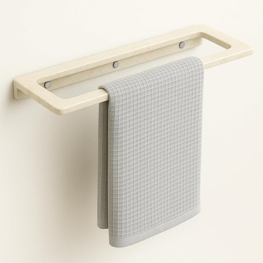 Ceramic Wall Mounted Towel Shelf Ivory Quartz (RM-126)-0