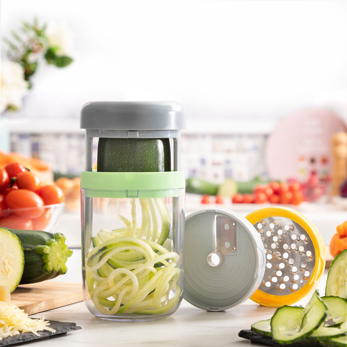 Vegetable Spiral Cutter and Grater with Recipes Vigizer InnovaGoods-0