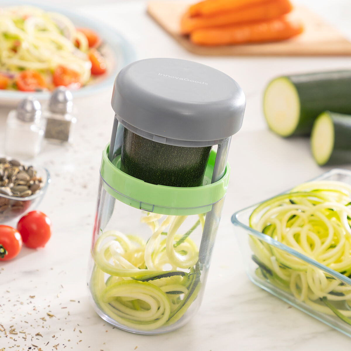Vegetable Spiral Cutter and Grater with Recipes Vigizer InnovaGoods-8