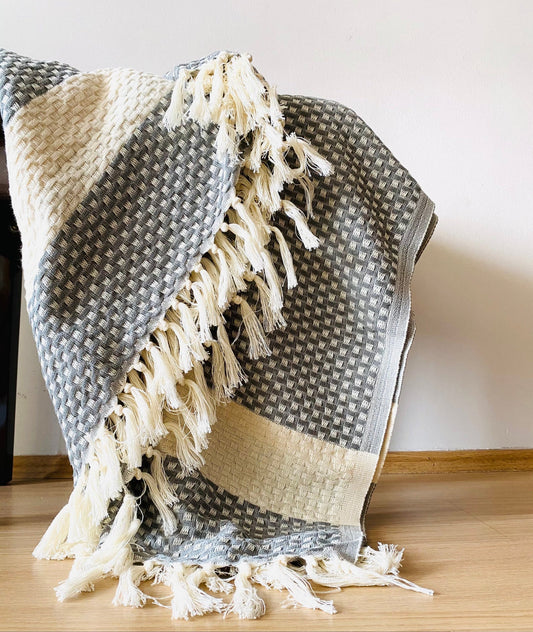 Handwoven Cotton Blanket Istanbul - Soft 250 x 200cm Throw